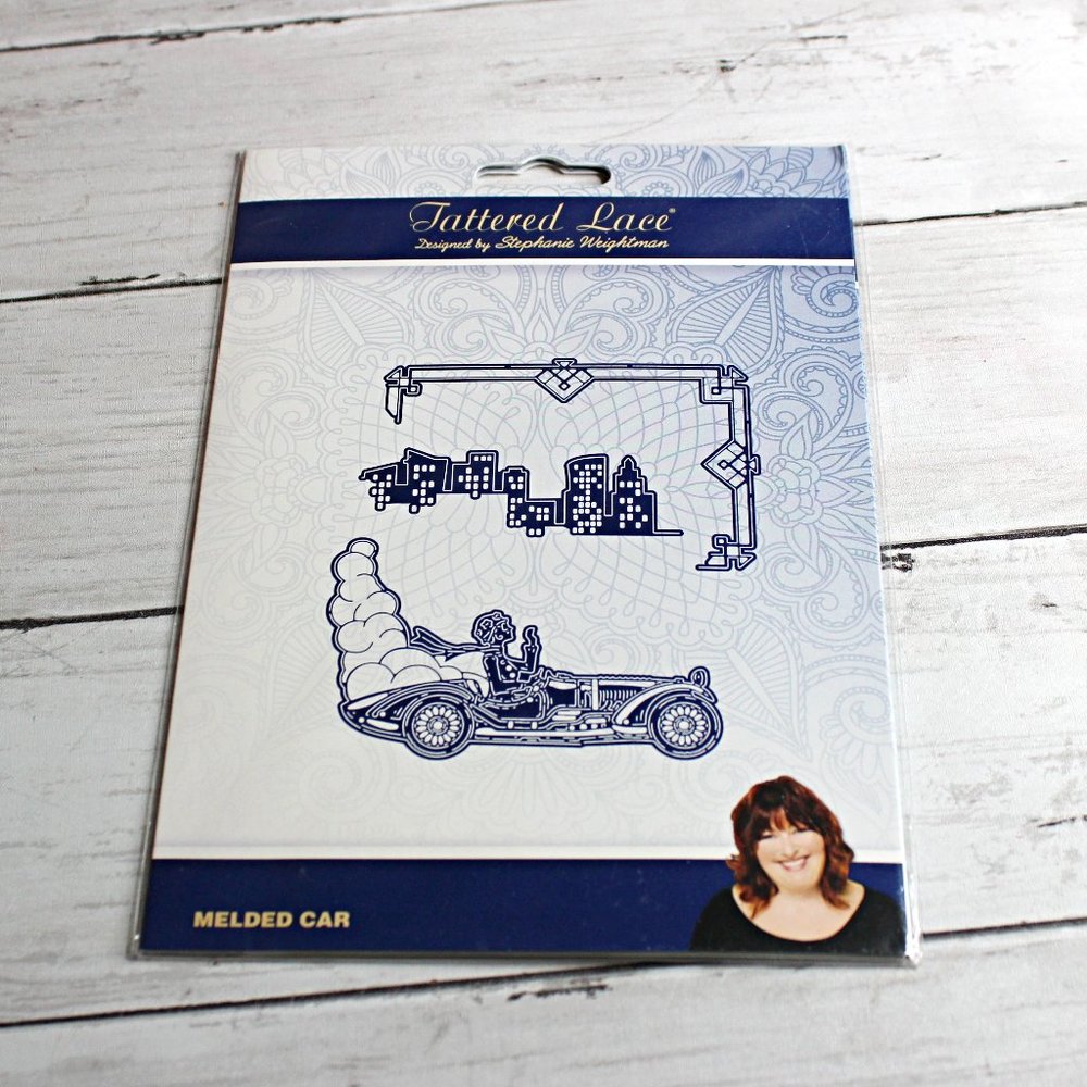 Tattered Lace Melded Car Metal Cutting Die Cut Set Art Deco Vintage